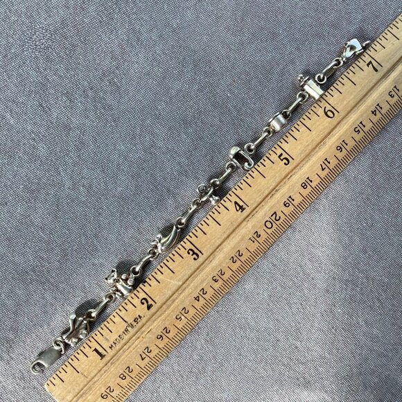 Vintage Baby Themed Bracelet, 925 Sterling Silver, Newborn Theme Link - RARE - Picture 12 of 14